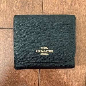 Coach Small Leather Wallet in Black